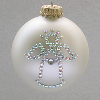 April Angel Diamond Birthstone Ornament