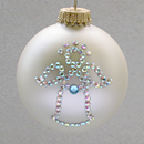 March Angel Ornament with Aquamarine Birthstone