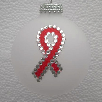 AIDS Awareness Red Ribbon Ornament