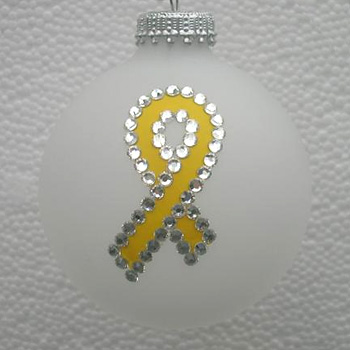 Support Our Troops Yellow Ribbon Ornament