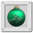 Joy Christmas Script on Green