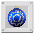 Gear Ornament on Royal Blue