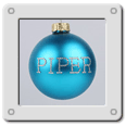 Personalized Ornament on Teal