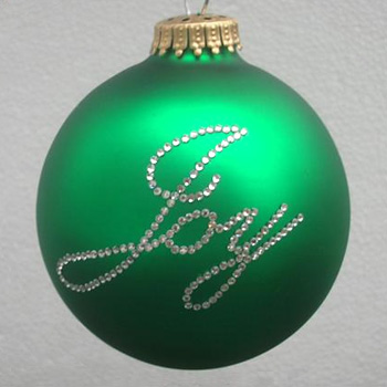 Christmas Script Joy Ornament