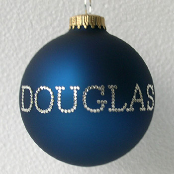 Navy Blue Personalized Ornament