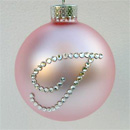 Powder Pink Standard Monogram Ornament