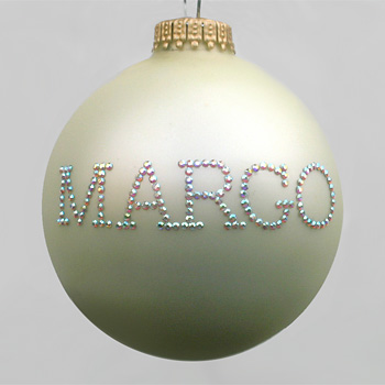 White Pearl Personalized Ornament