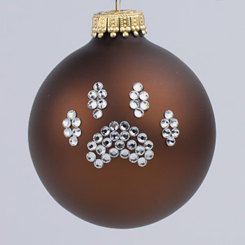 Mink Paw Print Ornament