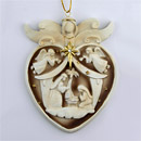 Nativity Heart Ornament