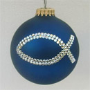 Navy Blue Double Ichthus Ornament